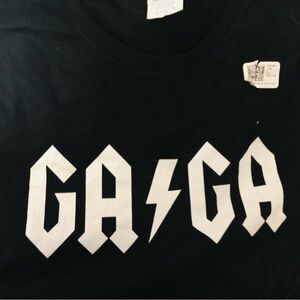 Black Graphic Tee with White Print